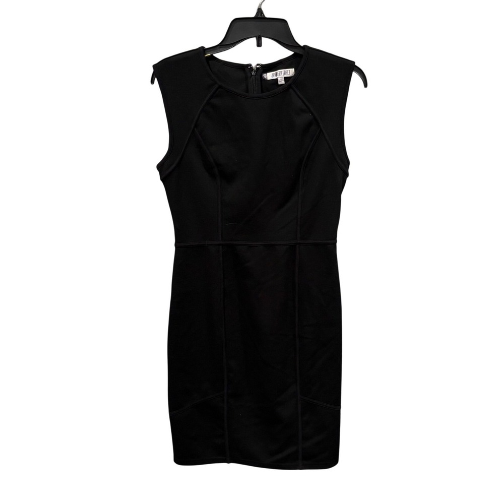 Sleeveless Black Bodycon Sheath Dress Paneled Seam Little Black Dress 8 Classy